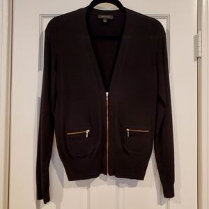 Ann Taylor Black V Neck Cardigan Medium